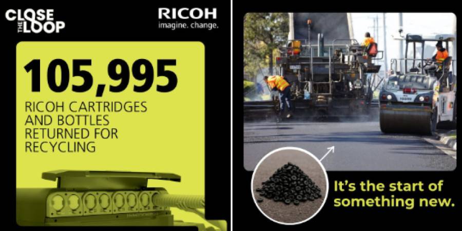 105,995 Ricoh cartridges and bottles have been returned for recycling. We’re celebrating one year of teaming up with Close the Loop.